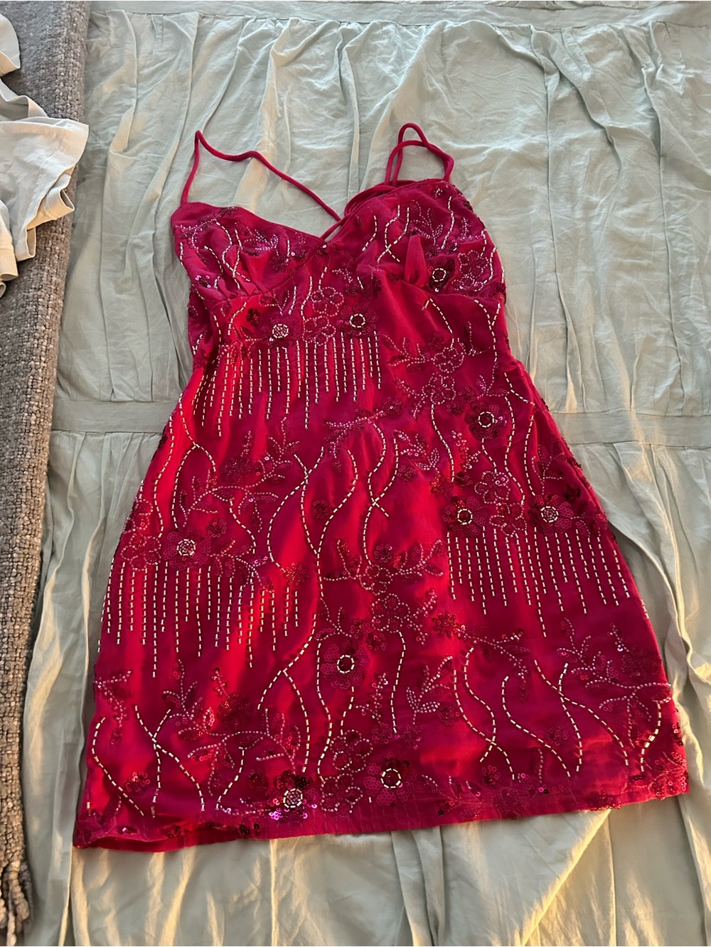 Never worn Peppermayo Pink Sequin Mini Dress